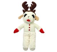 Multipet Holiday Lamb Chop with Reindeer Antlers Plush Dog Toy (13" Standing Lamb)