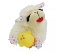Multipet Lamb Chop Mini Spring Chick Polka Dot Dog Toy - 6"