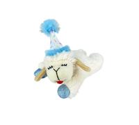 Multipet Lamb Chop w/Birthday Hat Blue 4" Pet Toy