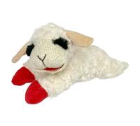Multipet Lambchop White/Tan Dog Toy Soft Safe Plush Cuddly Squeaky | Ultra-soft jumbo plush dog toy - snuggly comfort toy perfect for cuddling and gentle play