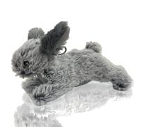 Multipet Small Rabbit Dog Toy w/Squeaker | Thumperz Dog Toy | Stuffed Bunny Toy for Dogs | Plush Squeaker Bunnies Dogs Toy | Gray | 6"