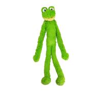 MULTIPET Swingin Slevin Frog Plush Dog Toy Soft Fun Squeaky Interactive 27"