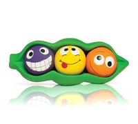 Multipet Three Peas in a Pod | Squeaky Chew Dog Toy | Fetch Interactive Pea Pod Dog Toys | 3 XL Latex Squeaky Balls | 3" (Ball Size)