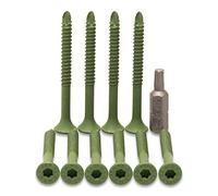 Multipick Tension Screw Cracks Almost Any Lock - 4.2 x 47 mm - Pack of 10 + 1 SIT®-20 Bit - Locksmith Pull Screw (Green) with Very High Breaking Strength - Professional Door Opener Tool Set