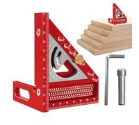 Multiple Angle Measuring Device, Drawing Ruler Protractor for Woodwork, Precise Measuring Tool for Beginners and Engineers