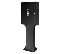 Multiple Cable Entry Lock Box for Outdoor EV Charger, Lockable with Extended Base, Galvanized Steel, Safe and Practical, High Compatibility