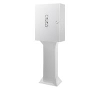 Multiple Cable Entry Lock Box, Outdoor EV Charger Enclosure Protect Lock Box, Lockable Design, Extended Base, Galvanized Steel Plate, Safe and Practical, High Compatibility(White,60x50x25cm/1)