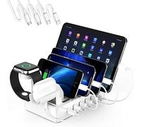 Multiple Charging Station Charger Station - Charging Station for Multiple Devices, 6 Ports USB Charging Dock for Phone| Earhead|Watch Stand, Fast Docking Station, Cell Phone Charging Stations