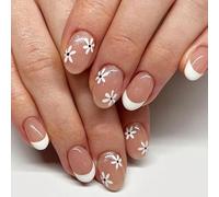 Multiple Color Flower Design Fake Nails for Daily Travel Wear Easy Application 24pieces / Box Needed Press on