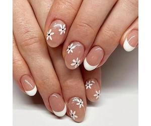 Multiple Color Flower Design Fake Nails for Daily Travel Wear Easy Application 24pieces / Box Needed Press on