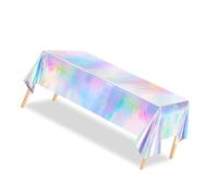 Multiple Color Holographics Disposables Party Table Covers Waterproofs Birthday Supply Decoration Easy To Clean Birthday Table Cover