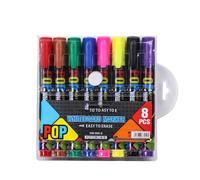 Multiple Color Writing Board Pencil Refillable Erasable Toner Permanent Polystyrene Bulk Marker Set for School Office Brainstorming