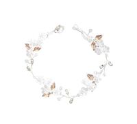Multiple Colors Of Silver, Gold, Flower, Rhinestone Bridal Headbands, Handmade Women's Pearl Leaf Wedding Headpieces, Bridesmaids' Hair Accessories(Gold)