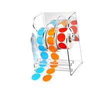 Multiple Compartment Clear Acrylic Label Dispenser Portable Accessory for Categorized Sticker Storage Solution Daily Use Label Holder