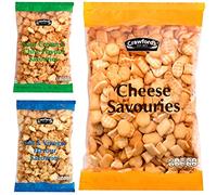 MULTIPLE Crawfords Savouries Bundle Cheese 300g Salt & Vinegar 250g Sour Cream & Chive 250g Bags, 3 Piece Set
