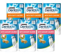 MULTIPLE Dentalife Dental Treats for Cats | Bundle of 6 | Chicken 40G X 3 and Sa