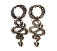 Multiple Design Boot Charms for Leather Boots Shoe Accessories Gothic Halloween Punk Metal & Acrylic Death Moth Skeleton Snake Horror Bat Ghost Cat Spooky Sword (Snake - 1 Pair Metal)