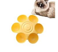 Multiple Dog Bowl Feeder - 6 Bowl Cat Feeder Station | Flower shaped pet bowl designed with petal design, multi-cat hood, anti-slip pad on the bottom, stays stable near the ground, stable base expands