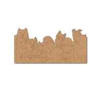 Multiple Dogs Pre Marked Design 1 - Premium MDF & Plywood Embellishments Laser Cut Craft Shapes for Scrapbooking, Card Making, DIY Decor, Weddings & Personalized Projects
