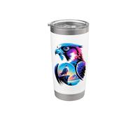 Multiple Exposure Art Falcon Falcons Stainless Steel Insulated Tumbler