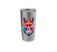 Multiple Exposure Art Fox Foxes Stainless Steel Insulated Tumbler