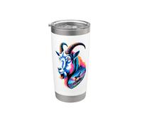 Multiple Exposure Art Mountain Goat Goats Stainless Steel Insulated Tumbler