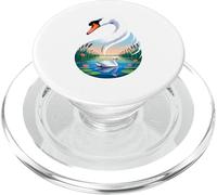 Multiple Exposure Art Swan Swans PopSockets PopGrip for MagSafe