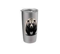 Multiple Exposure Bear Forest Wilderness Landscape Stainless Steel Insulated Tumbler