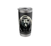 Multiple Exposure Bear Forest Wilderness Landscape Stainless Steel Insulated Tumbler