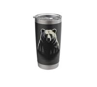 Multiple Exposure Bear Forest Wilderness Landscape Stainless Steel Insulated Tumbler