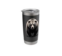 Multiple Exposure Bear Forest Wilderness Landscape Stainless Steel Insulated Tumbler