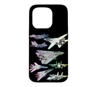 Multiple F-14 Tomcat Jet Fighters Full Spectrum Colorful Case for iPhone 15 Pro