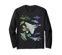 Multiple F-15 Eagle Jet Fighters Full Spectrum Long Sleeve T-Shirt