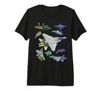 Multiple F-15 Eagle Jet Fighters Full Spectrum Premium T-Shirt