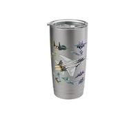 Multiple F-15 Eagle Jet Fighters Full Spectrum Stainless Steel Insulated Tumbler