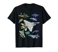 Multiple F-15 Eagle Jet Fighters Full Spectrum T-Shirt