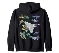 Multiple F-15 Eagle Jet Fighters Full Spectrum Zip Hoodie