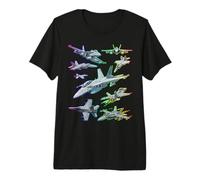 Multiple F-18 Jet Fighters Full Spectrum Premium T-Shirt
