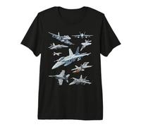 Multiple F-18 Jet Fighters Graphic Premium T-Shirt