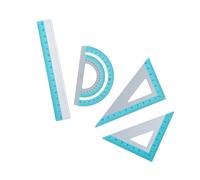 Multiple Functional Aluminum Ruler Set Creative Design Projects Strong Device for Technical Drawing Basic Measurement Aluminum Ruler