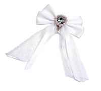 Multiple Functional Crystal Bow Brooch Alloy Base for Sacks Jackets Permanent Fashion Jewelry Party Necktie Addition
