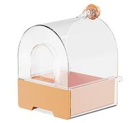 Multiple Functional Hanging Parrot Bathing Tub Cage Accessory Bird Bathtub Offering Clear Views for Hamster Budgies