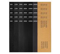 Multiple Grit 60-2000 Waterproof Sanding Paper Extended Durability Sandpaper for Jewelry Metal Wood Finishing Project Waterproof Abrasive Sanding Sheets