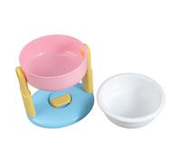 Multiple Height Dog Feeding Station With Feeders Bowl Features For Easy Cleaning Bright Color Adjustable Elevated Pet Bowl