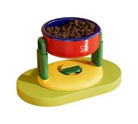 Multiple Height Dog Feeding Station With Feeders Bowl Features For Easy Cleaning Bright Color Adjustable Elevated Pet Bowl