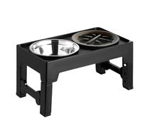 Multiple Height Dog Feeding Station With Slow Feeder Bowl Features For Easy Cleaning Stainless Steel Pet Bowls