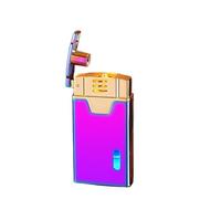 Multiple ignition methods, retro kerosene lighter, multiple ignition methods, petrol-electric hybrid soft flame lighter, metal portable lighter, transparent air chamber, LED blue light, refillable, su