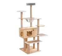 Multiple Layers Cat Tree 65 Inches Large Cat Tower Bold and Reinforced Wooden Cat Clim e A Great Gift for Cat Lovers (40x60x165cm)