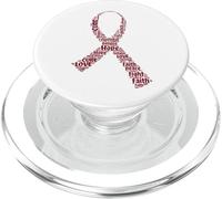 Multiple Myeloma Cancer Awareness Hope Love Cure Ribbon PopSockets PopGrip for MagSafe