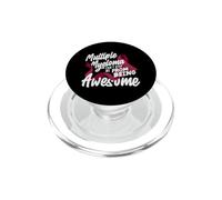 Multiple Myeloma Cant Stop Me From Being Awesome Ribbon PopSockets PopGrip for MagSafe